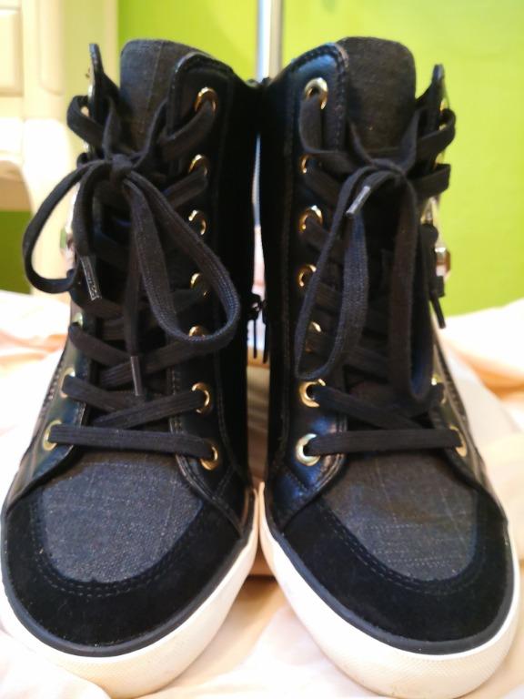 sneaker heels black
