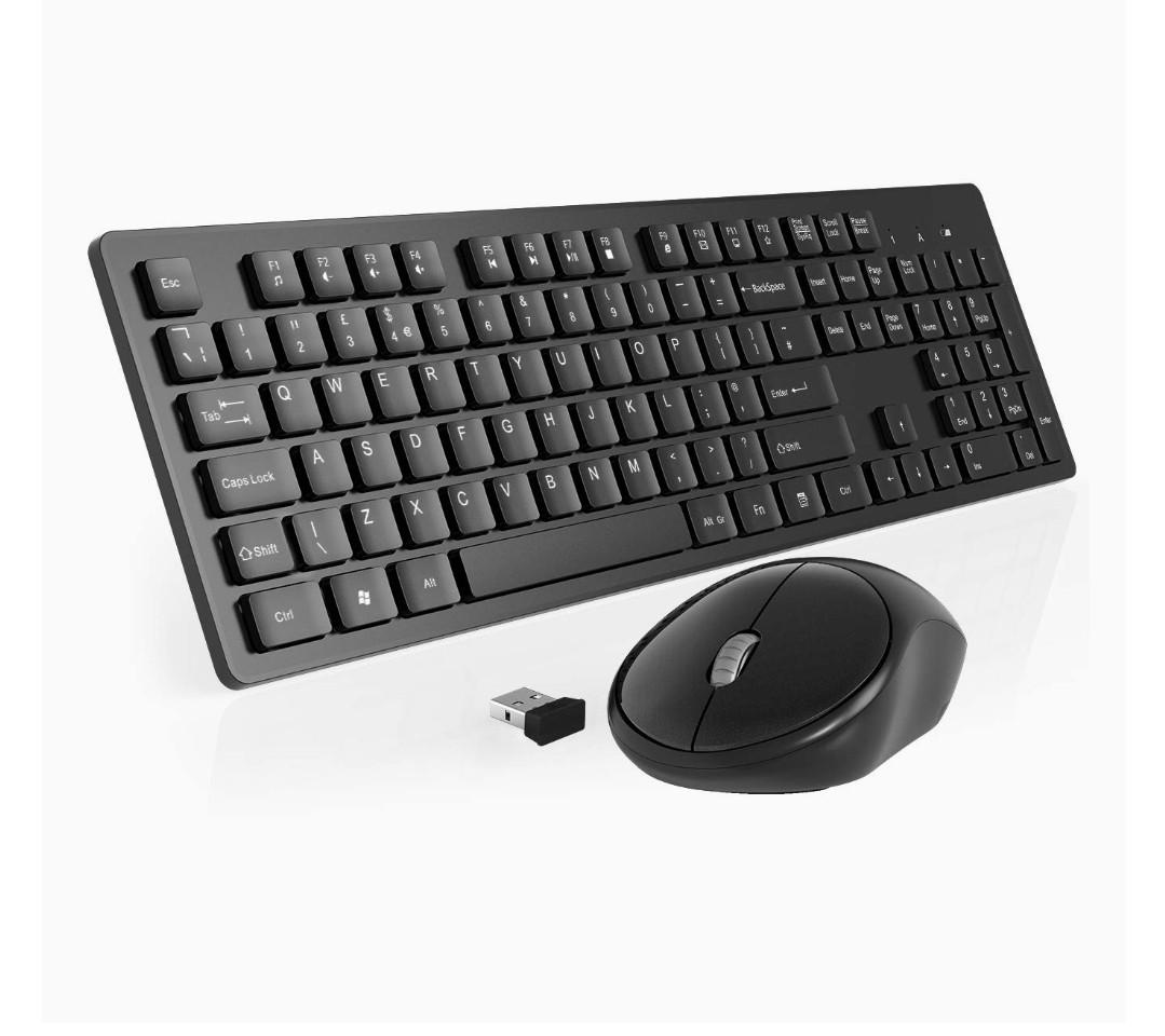 Sale Bn Wireless Keyboard Mouse Tedgem Wireless Keyboard And Mouse 2 4g Mouse Keyboard Wireless Ergonomic Keyboard Mouse Set 105 Keys For Pc Desktops Laptops Mac Os Windows Uk Layout Black