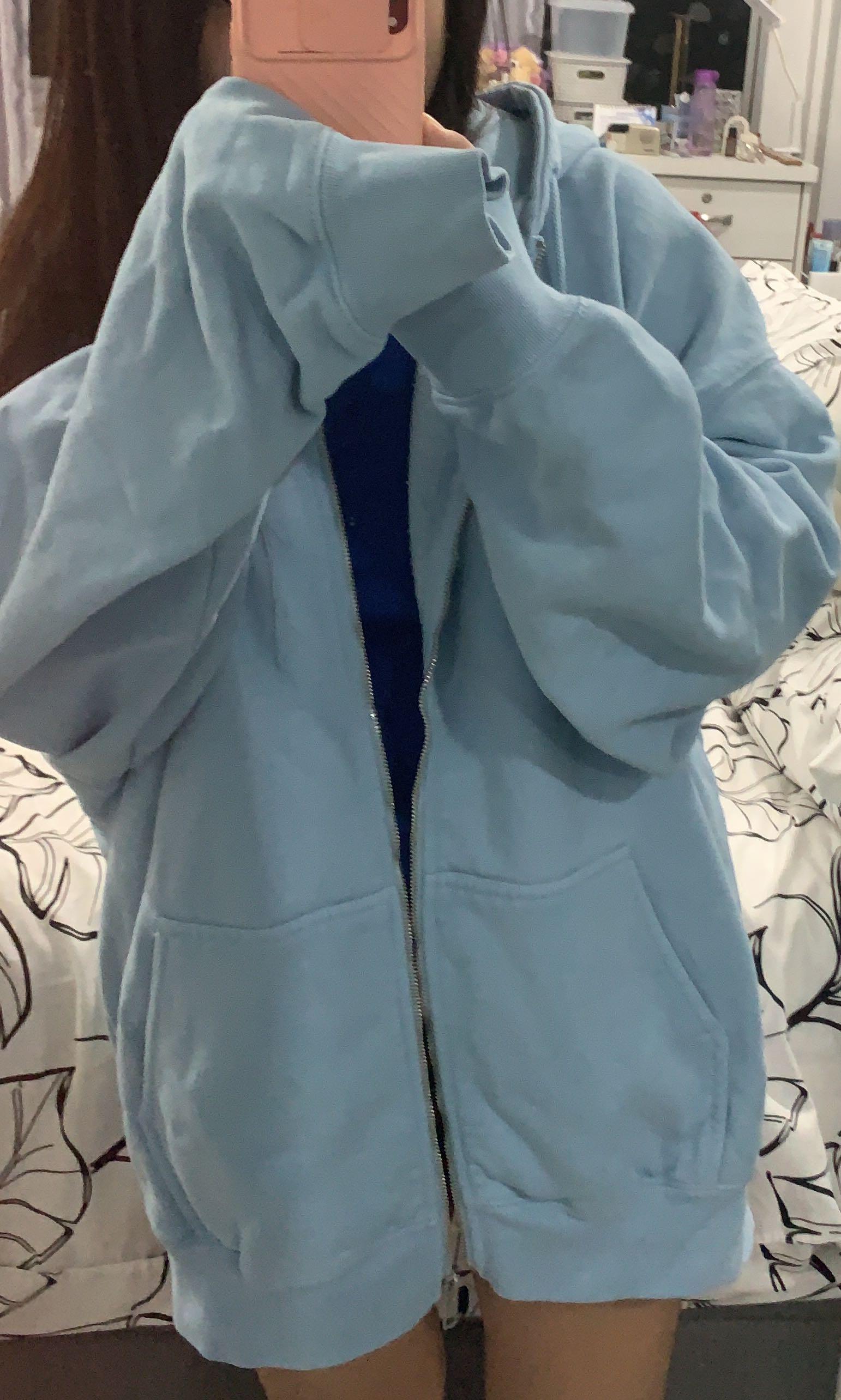 BNWT Brandy Melville Sky Blue Carla Hoodie Women s Fashion Tops Other Tops on Carousell