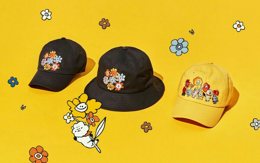 Bt21 flower bucket hat clearance