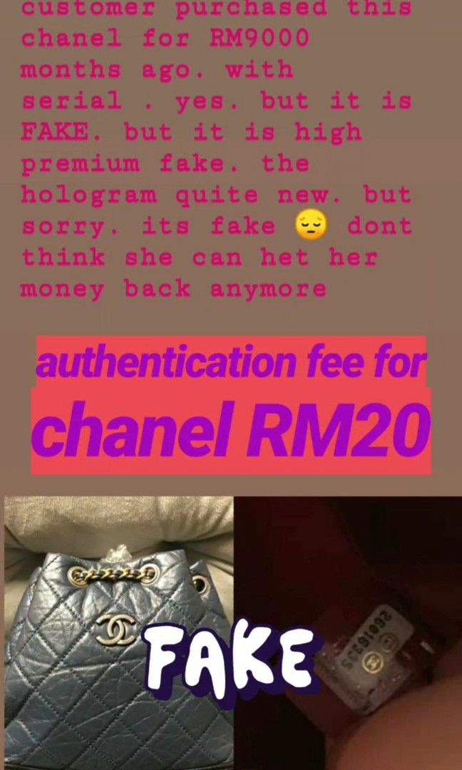 chanel bag authentication service