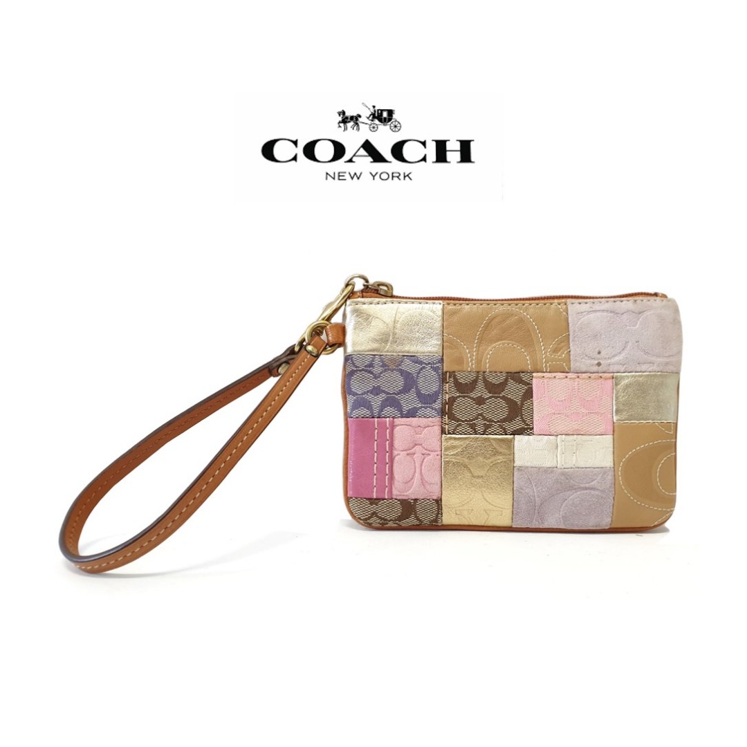 coach patchwork wristlet