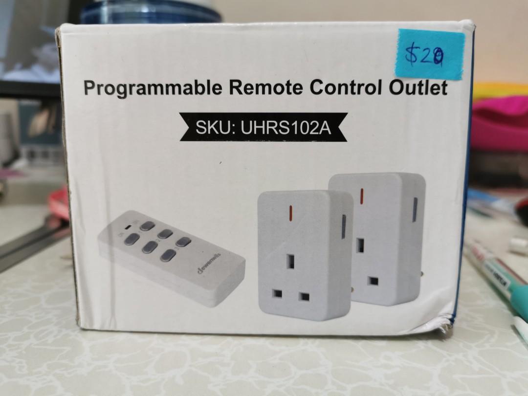 HBN Remote Control Plug Socket,13A/3120W Wireless Light Switch 30M