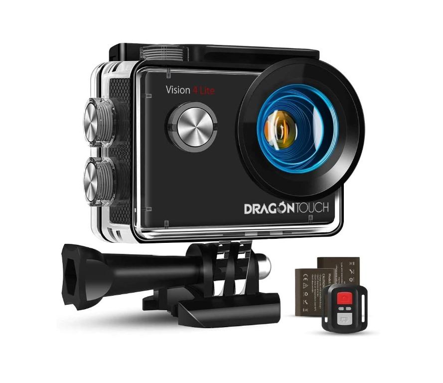 Dragon Touch Vision 4 Lite 4k Action Camera mp Eis Anti Shake Support External Microphone Underwater 100ft Waterproof Camera With Mounting Accessories Kit Photography Cameras Others On Carousell