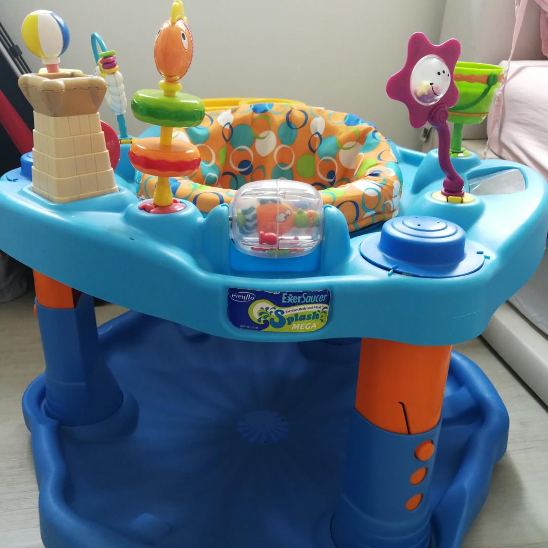 Evenflo exersaucer splash mega sale instructions