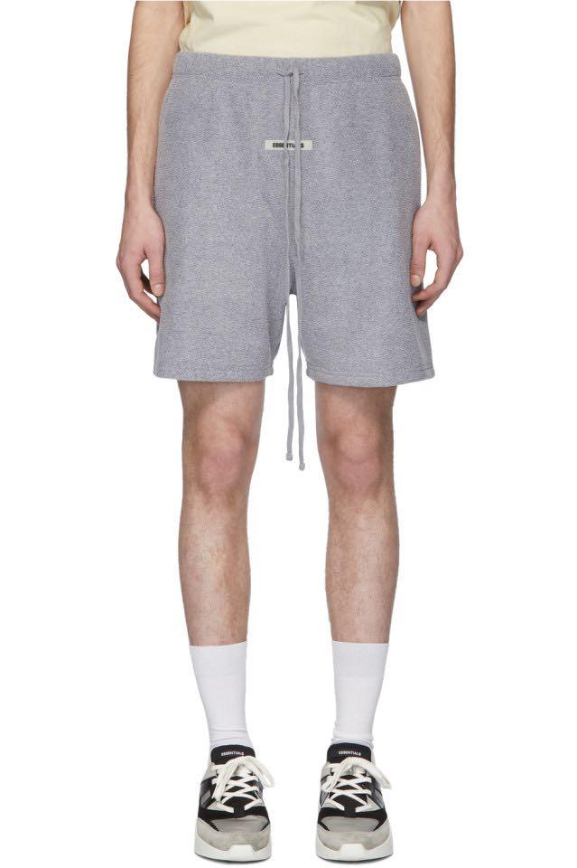 God Essentials Grey Fleece Shorts