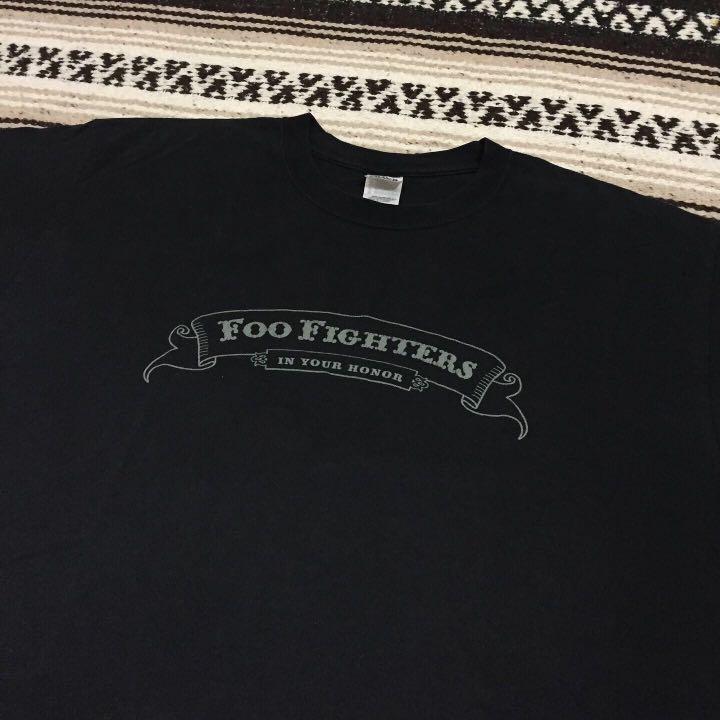 Gildan Foo Fighters Band T-Shirt, Men's Size XL (approx.) cotton black type Vintage Second Hand