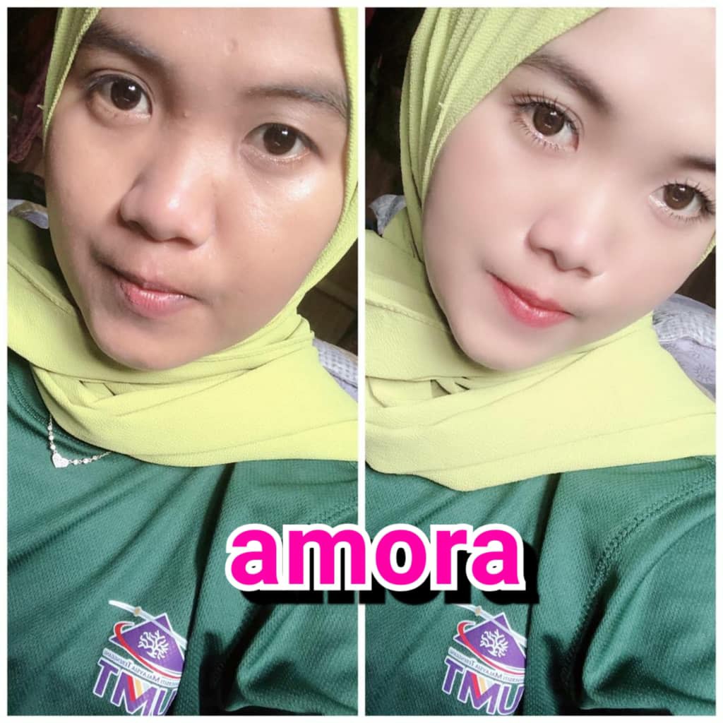 testimoni amora luminous silk foundation