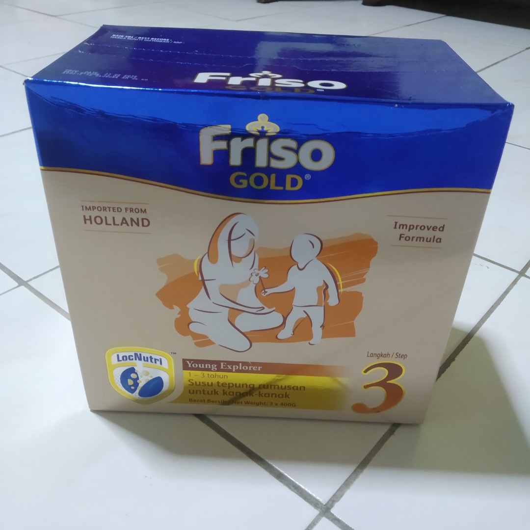 Friso Gold Step 3 3x400g 1 2kg Exp 02 21 Babies Kids Nursing Feeding On Carousell