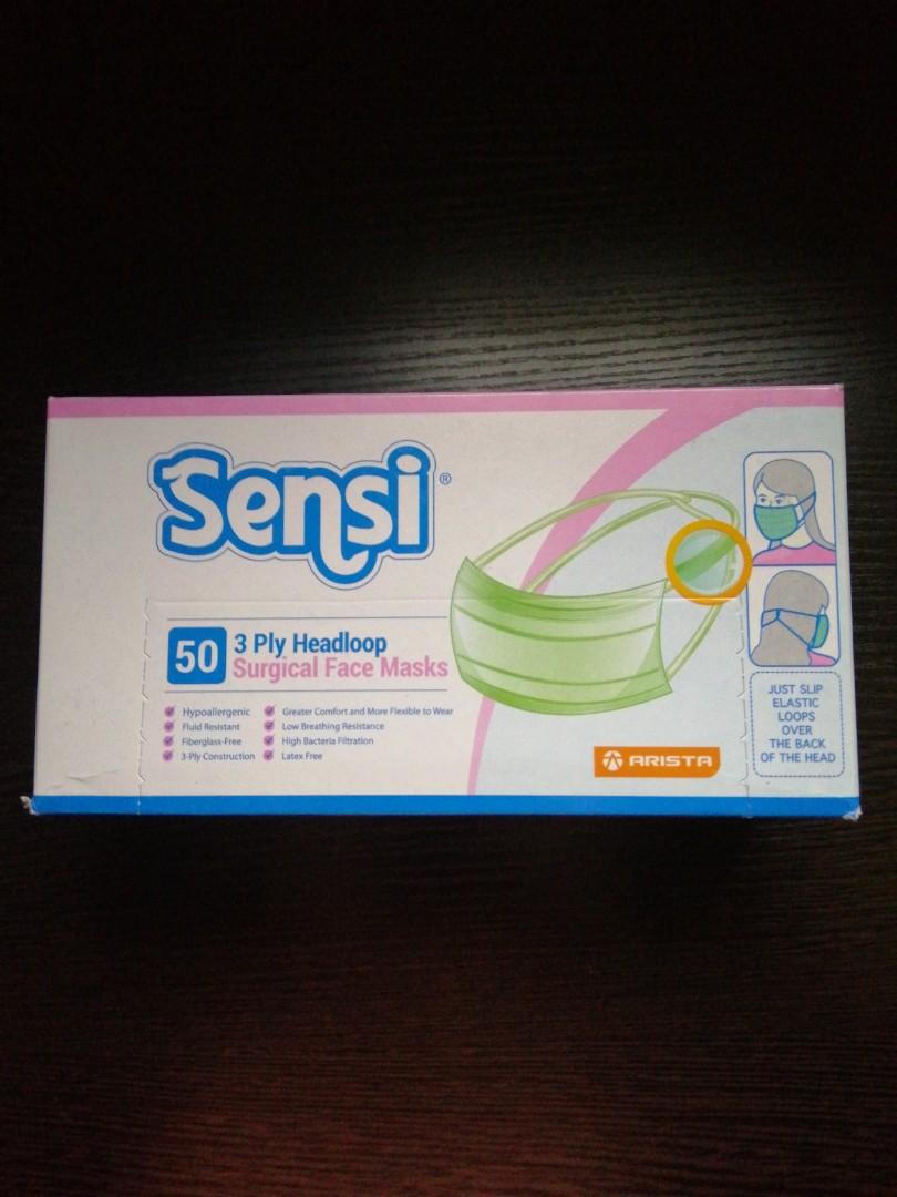 Good Quality Sensi 3 Ply Headloop Surgical Mask Everything Else On Carousell