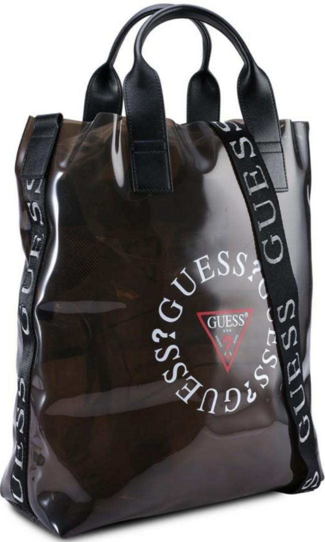 Guess clear vault tote hot sale bag