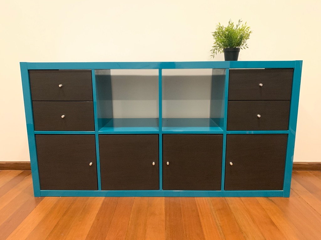 IKEA Kallax chest in turquoise, Furniture & Home Living, Furniture ...