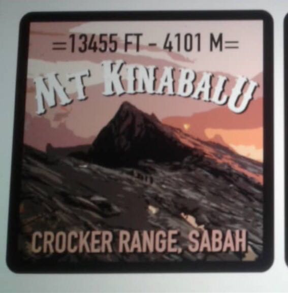 Kinabalu plate sign (B5), Hobbies & Toys, Stationery & Craft, Handmade