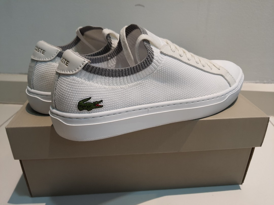 Lacoste Off White/Grey Shoes, Men's Fashion, Footwear, Sneakers on 