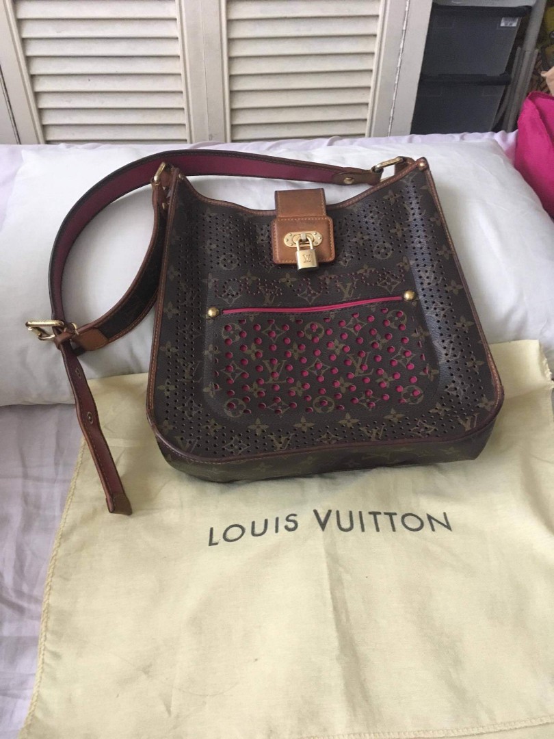 LOUIS VUITTON Monogram Perforated Musette Fuchsia Bag Limited Edition