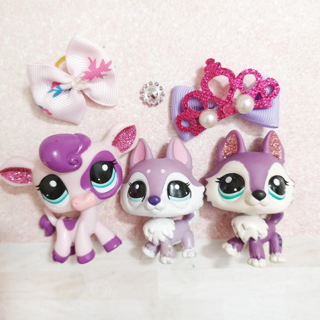 Littlest pet shop lps husky dogs and rare sparkle cow Hobbies Toys Toys Games on Carousell