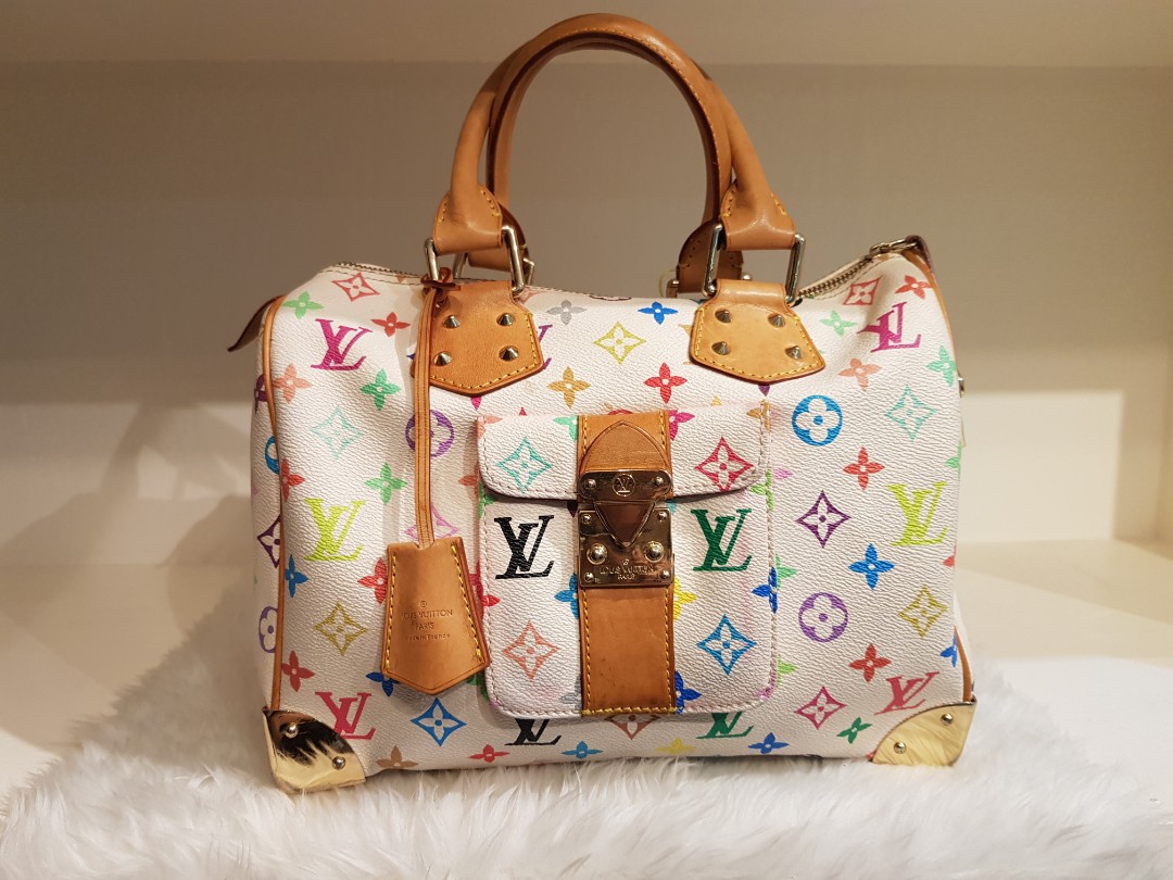 ✓LV Louis Vuitton Black Multi color Speedy 30 Doctors Bag, Luxury, Bags &  Wallets on Carousell