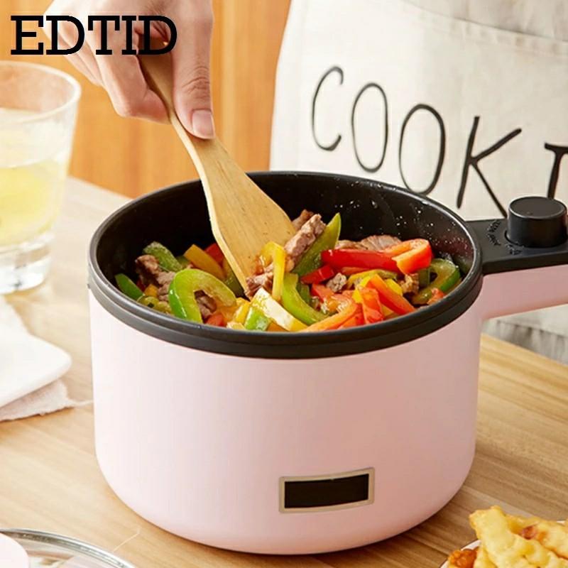 Multifunctional Electric Cooker Hot Pot Mini Non-stick Food Noodle Cooking  Skillet Egg Steamer Soup Heater