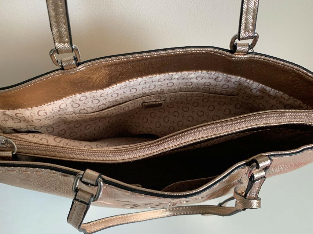 NEW GUESS BALDWIN PARK ROSE GOLD LARGE SHOPPER SATCHEL TOTE BAG PURSE Women s Fashion Bags Wallets Tote Bags on Carousell