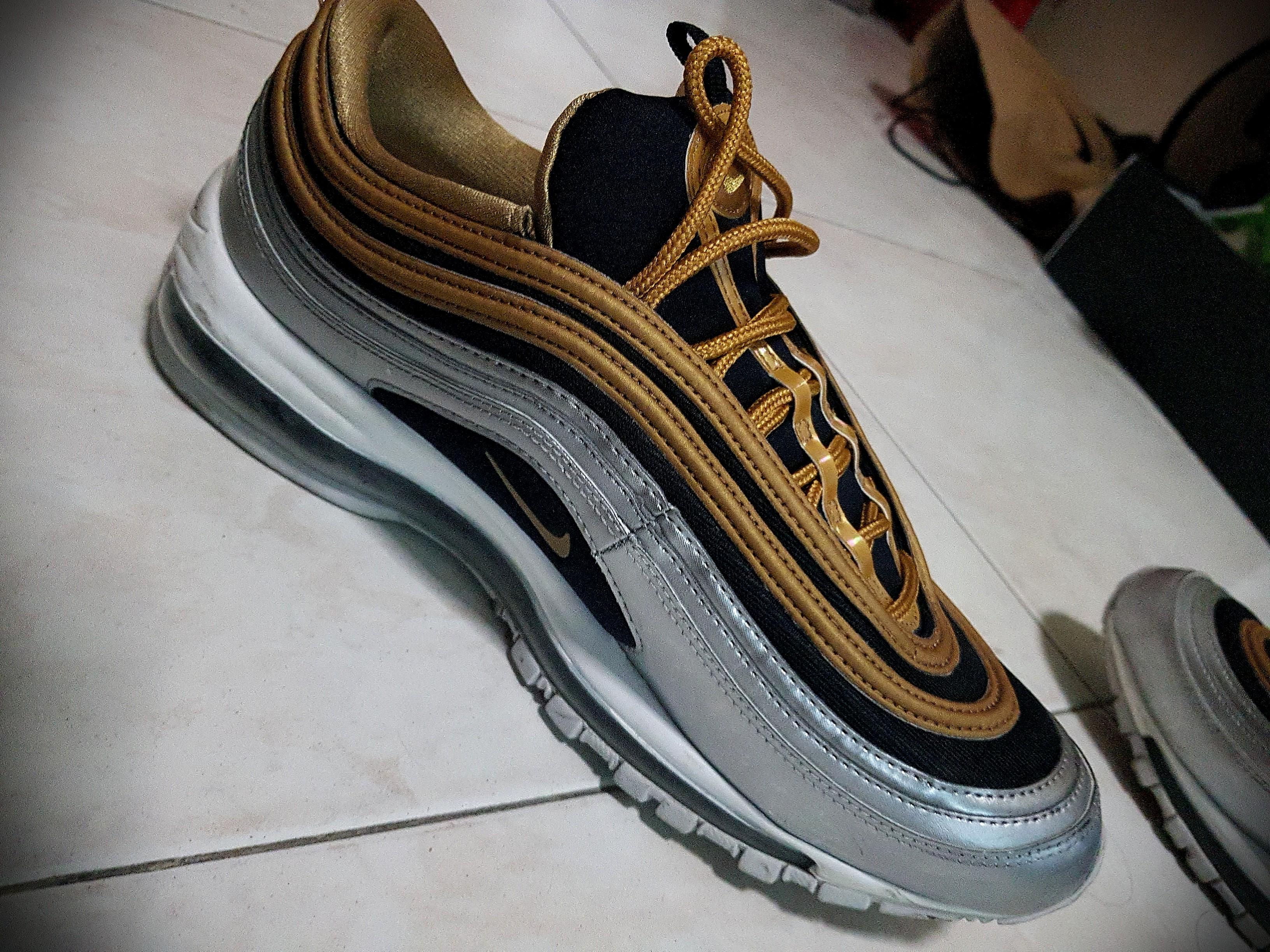 Air max 97 silver and top gold