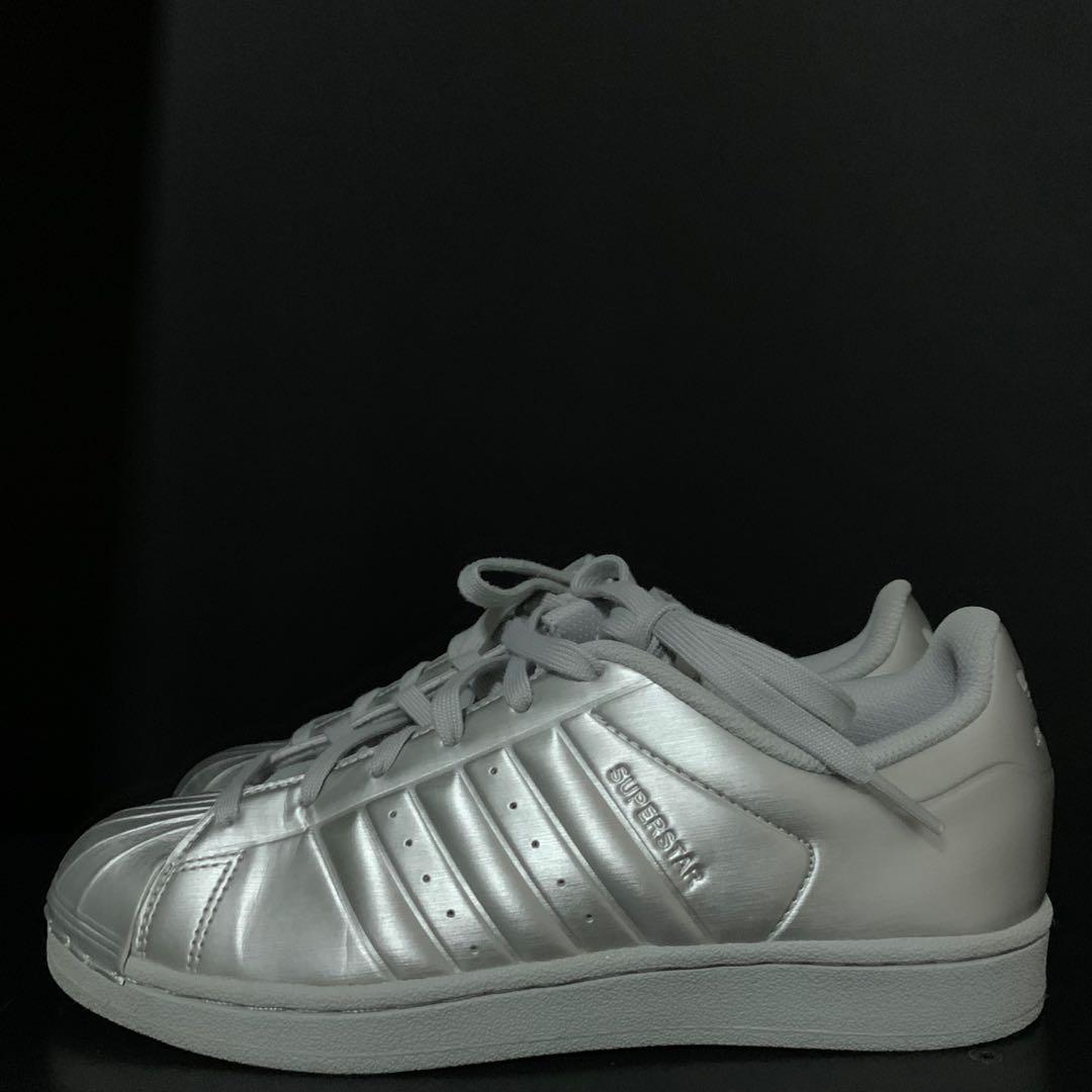 ORIGINAL Adidas Superstar Metallic Silver Grey Women s Fashion