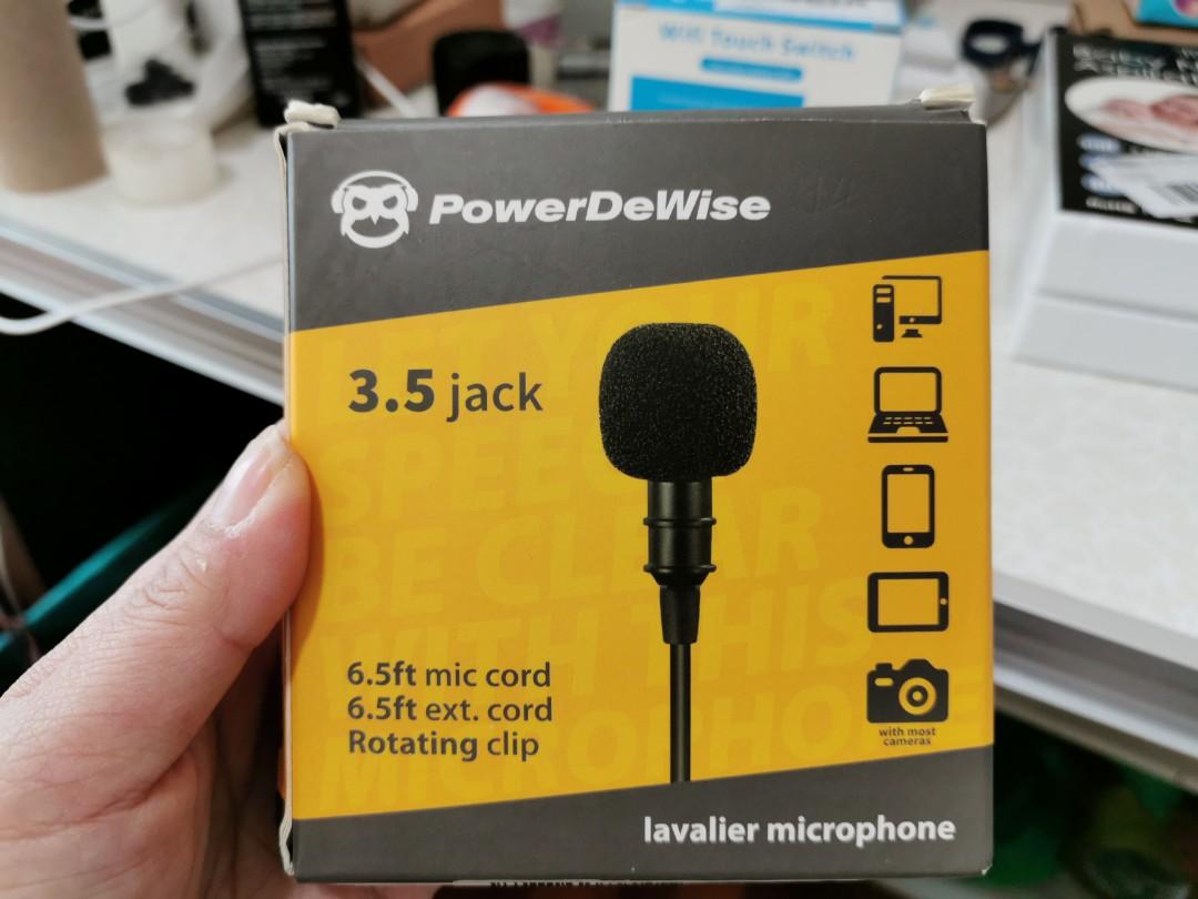 Powerdewise Lavalier Microphone Clip on Microphone, Audio, Microphones