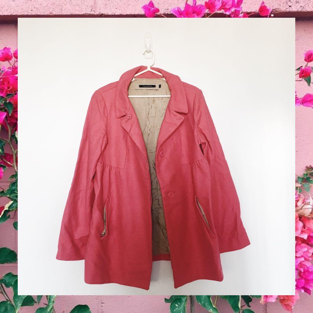 Tara jarmon sale pink coat
