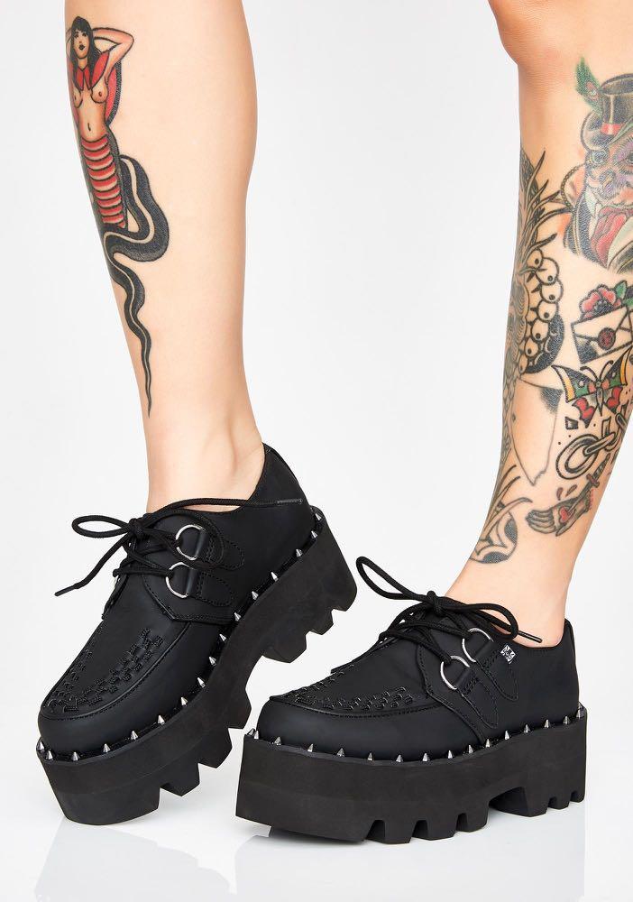 TUK DOLLSKILL DINO LUG CREEPERS Women s Fashion Footwear Boots on Carousell