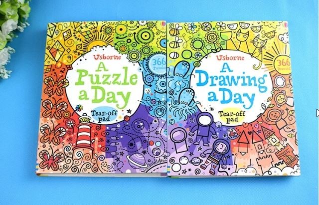 Usborne A Drawing A Day A Puzzle A Day 2 Books In Series Design Craft Others On Carousell