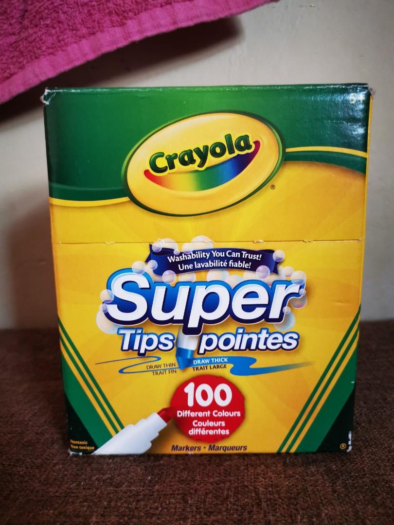 100 Crayola Supertips with Vellum Board, Hobbies & Toys ...