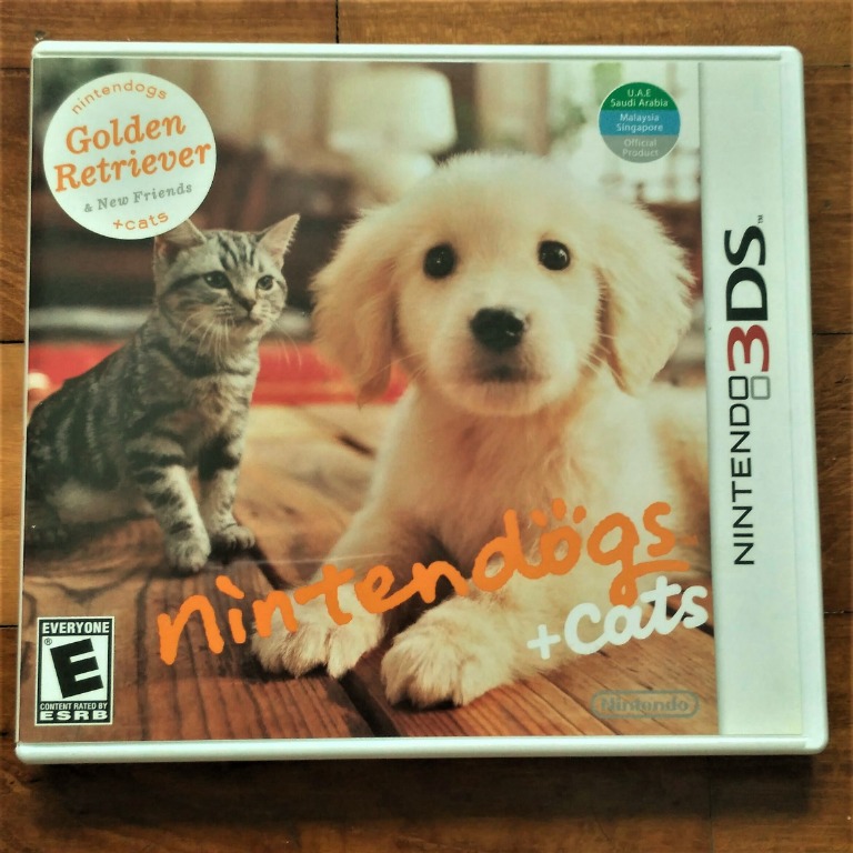 3DS Nintendogs Cats Golden Retriever New Friends Video