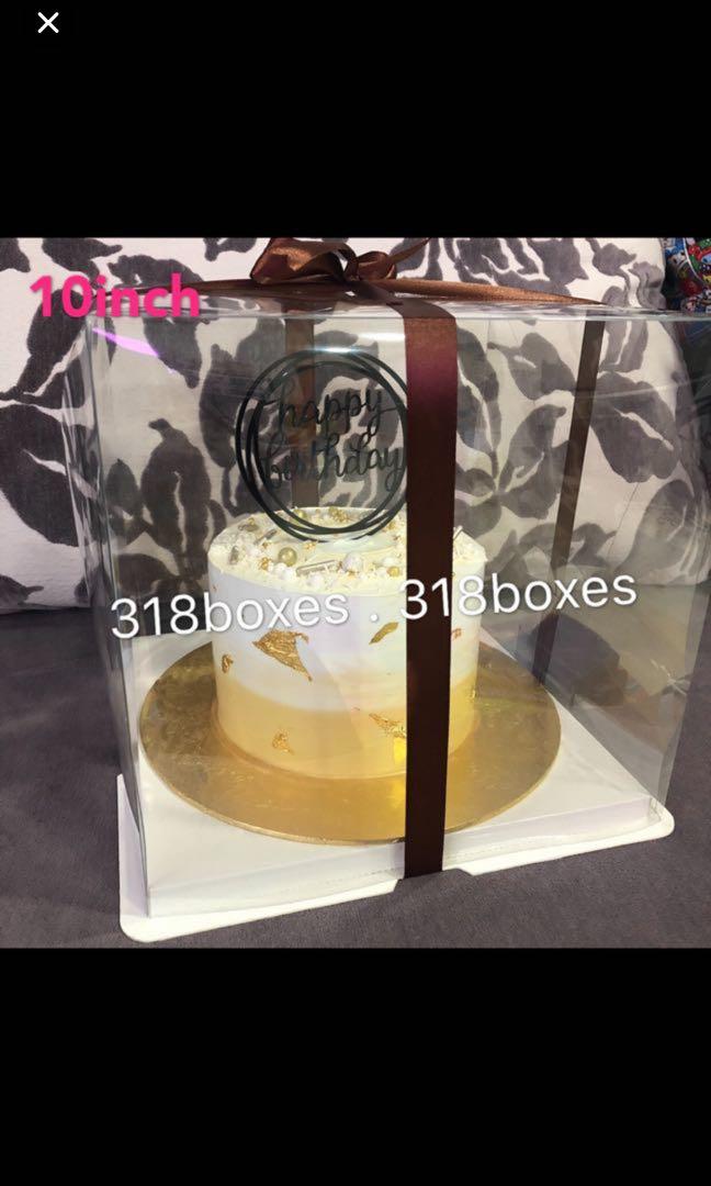 8 10 12 14 Inch Transparent Tall 1 2 Tier Cake Box Home Appliances Kitchenware On Carousell
