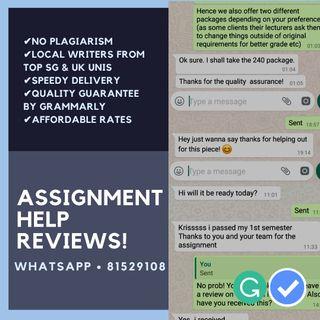 Assignment Help Vouches & Reviews 