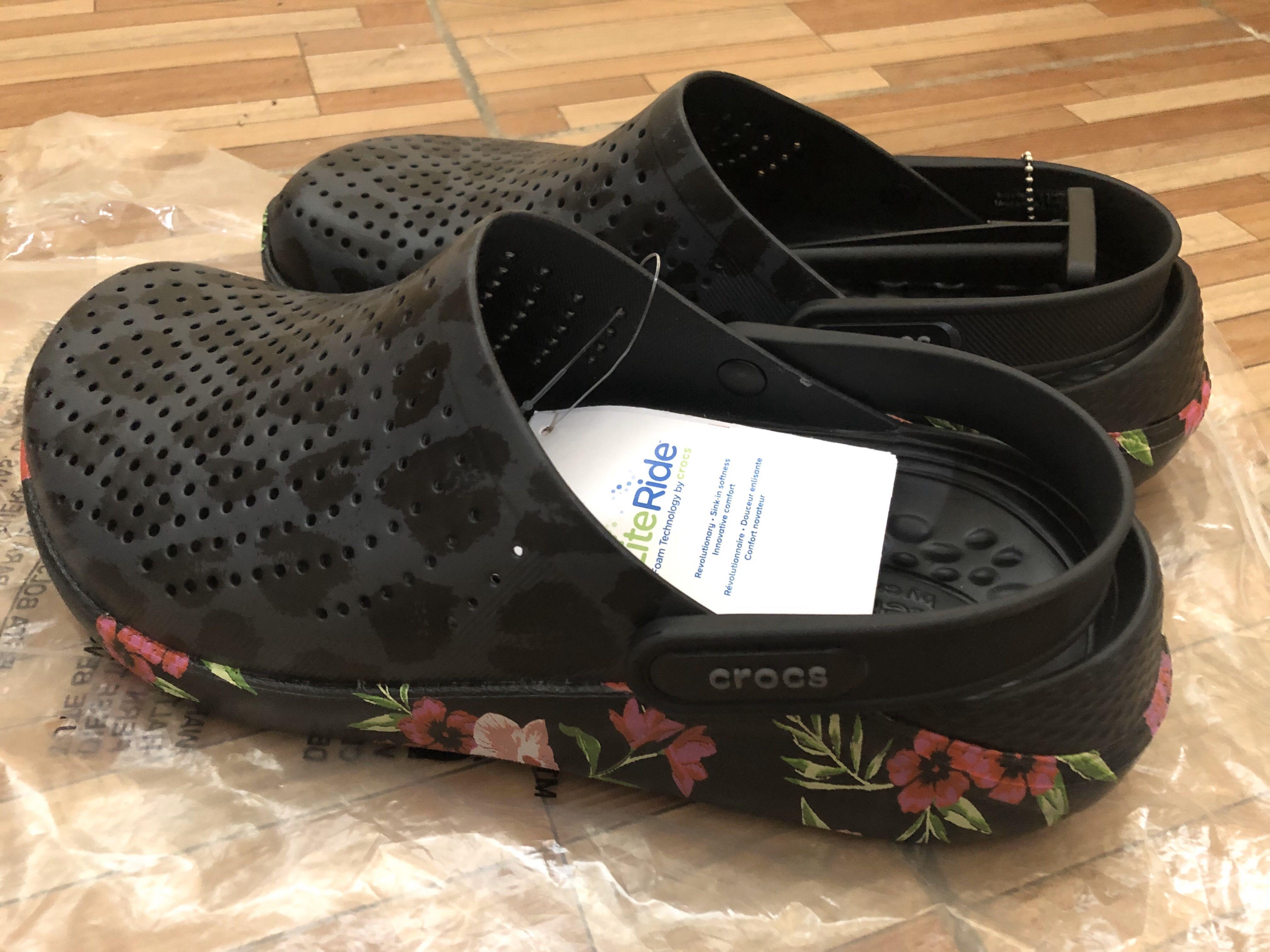 AUTHENTIC CROCS LITERIDE LEOPARD Women s Fashion Footwear Flats