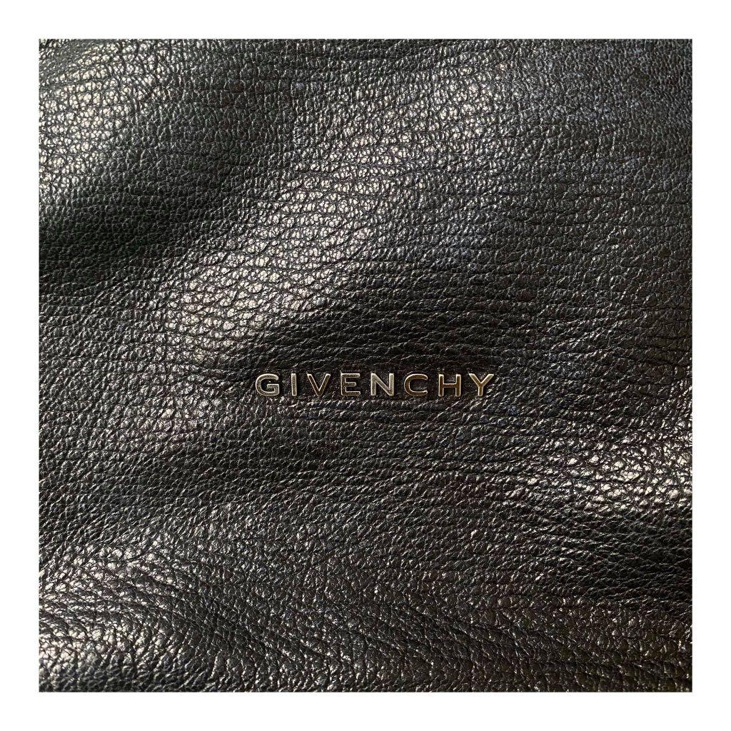 Authentic Givenchy Pandora (Category: Luxury Bags & Wallets) located in Pasig City. Submitted by sibsmnl (Listing ID 1005437741, Image 2). Description: * 100% authentic or your money back * Color: RECOLORED to black * Pre-loved * With signs of usage * With scratches as seen on photo * Ranking: 6 out of 10 * Can be restored through recoloring * MOP: BPI, Security Bank, GCash * SF care of buyer #louisvuitton #lv #givenchy #prada #philliplim #mj #ma
