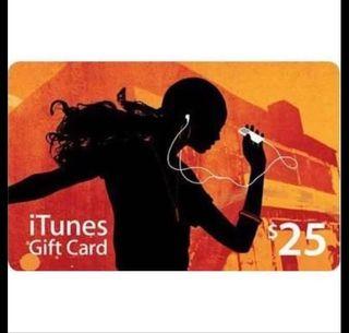 Authentic U$25 Apple iTunes US gift card - LIMITED STOCK
