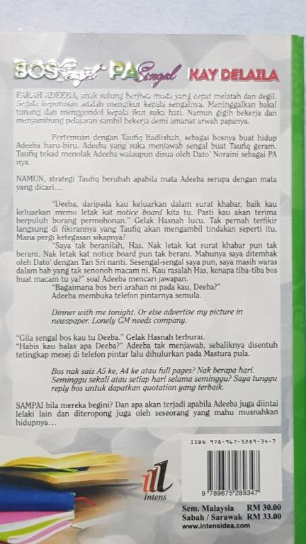 B Bos Senget P A Sengal Books Stationery Fiction On Carousell