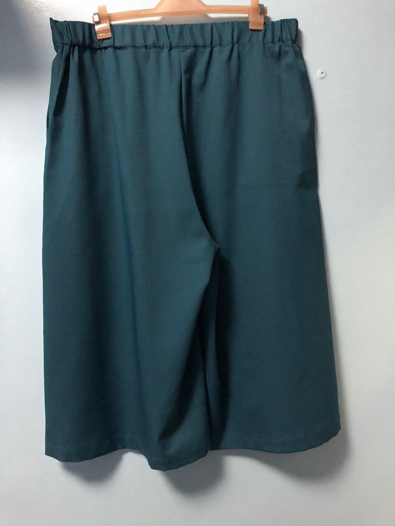 Plus size XL Bayo• culottes - blue green