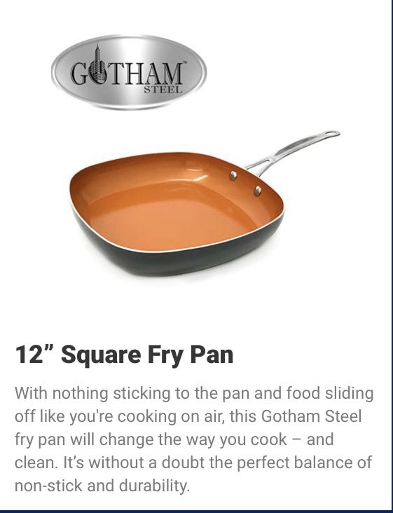 Brand New Gotham steel copper 12. “ Square Pan$35