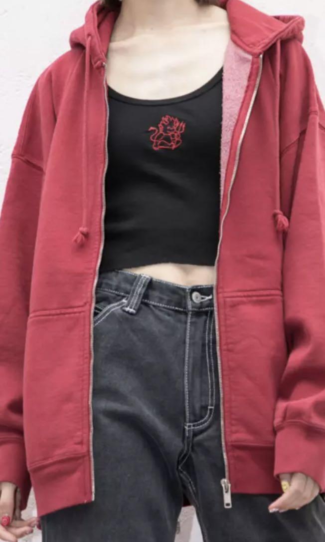 brandy melville red hoodie