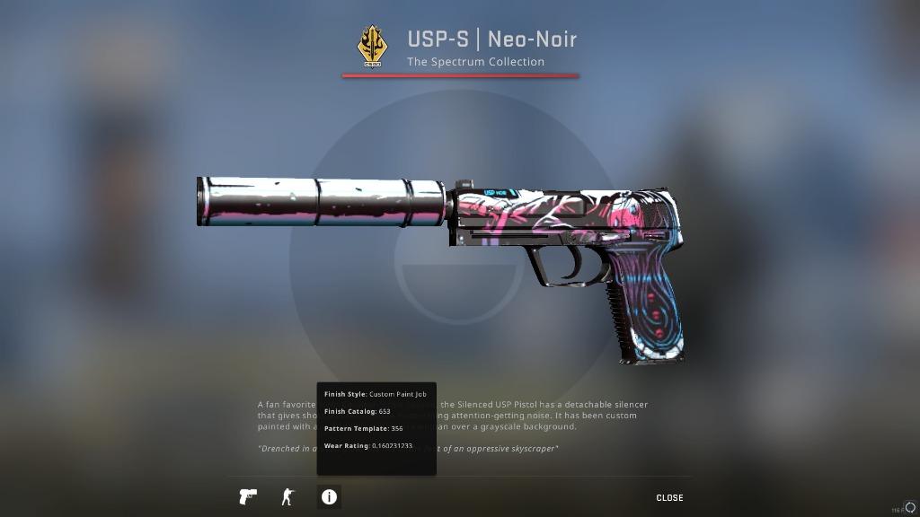 reservedele deres På daglig basis CSGO USP-S | Neo-Noir, Video Gaming, Gaming Accessories, Game Gift Cards &  Accounts on Carousell