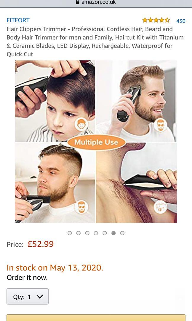 Fitfort Hair Clippers Trimmer Professional Cordless Hair, Beard and