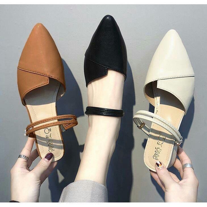 Sepatu sandal flat sales