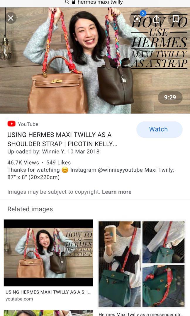 USING HERMES MAXI TWILLY AS A SHOULDER STRAP