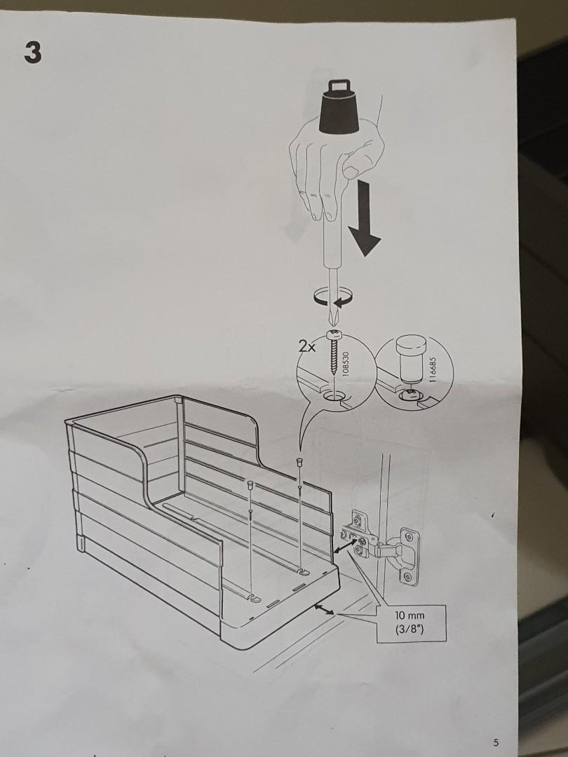 IKEA Rationell pull out waste bin for kitchen (Like new
