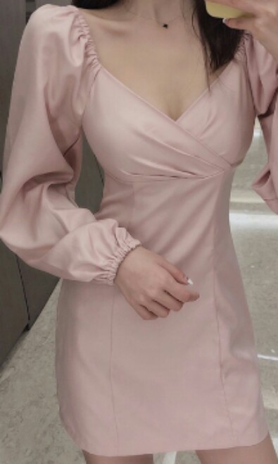 pink dress korean