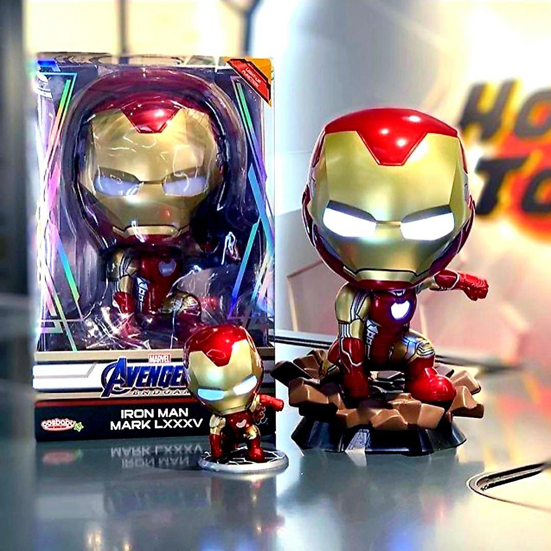 MISB Large Sized Hot Toys Cosbaby Iron Man Mark LXXXV Light Up