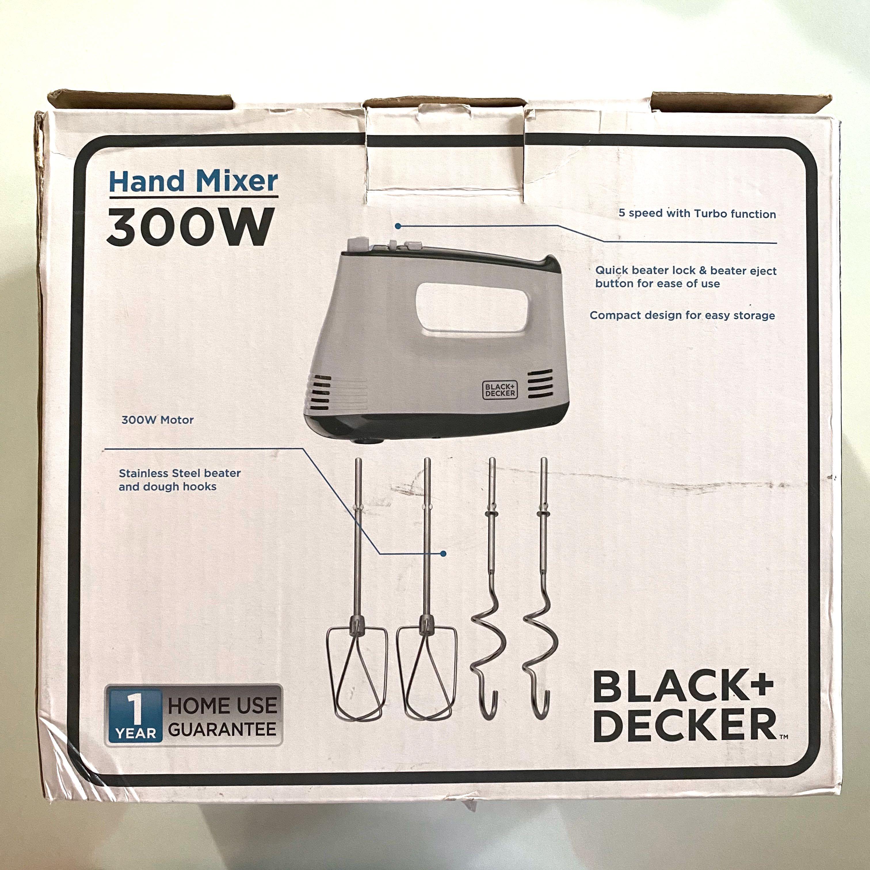 NEW Black + Decker Hand Mixer 300W, TV & Home Appliances, Kitchen Appliances, Hand & Stand