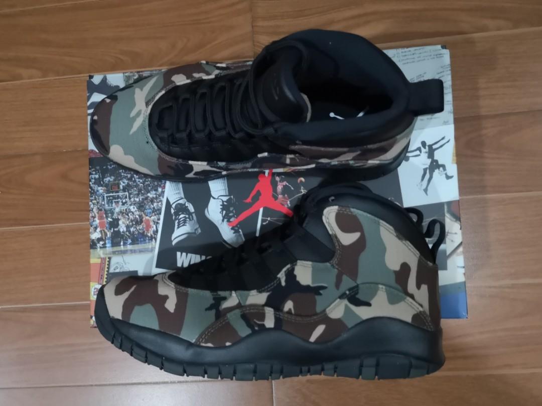 jordan 10 retro desert camo men's shoe