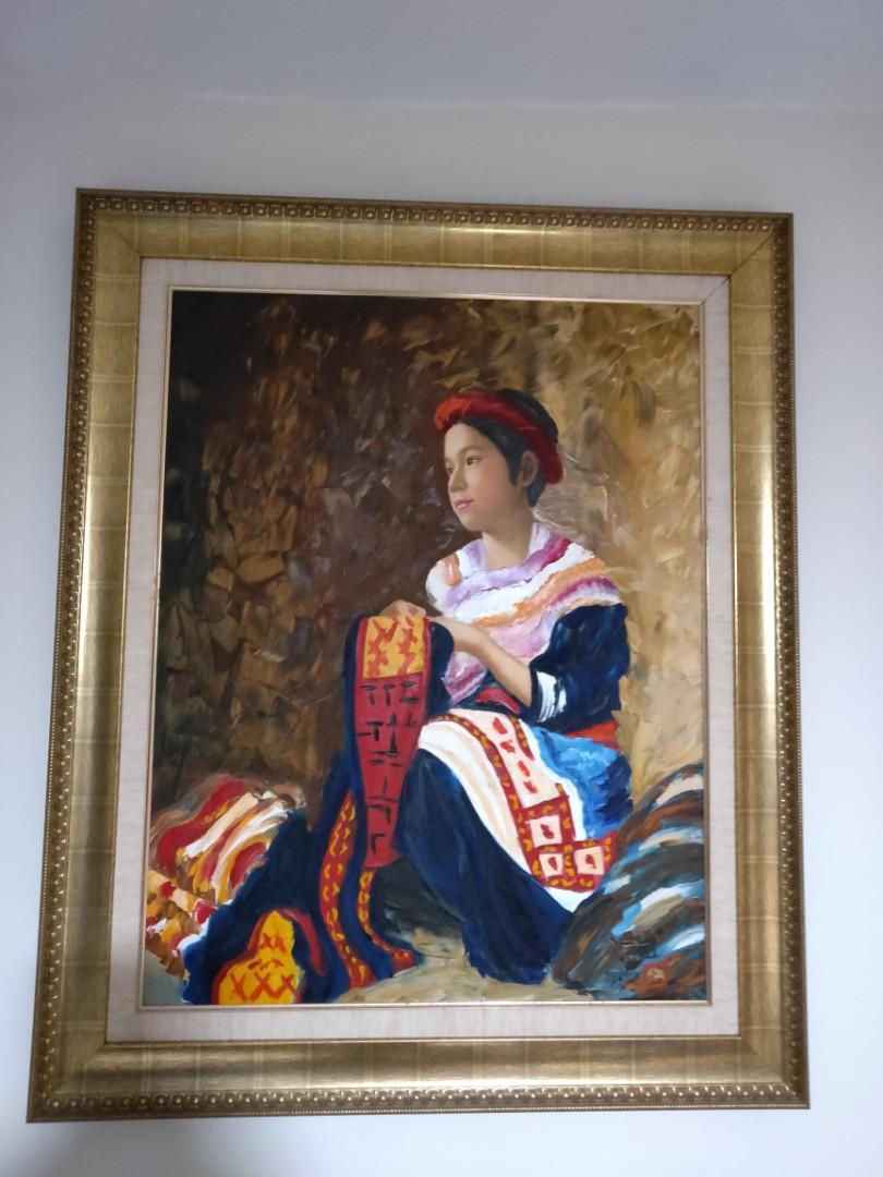 Oil Painting With Frame Design Craft Art Prints On Carousell